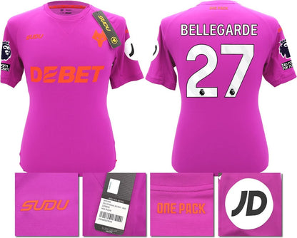 BNWT 2024/2025 WOLVES F.C. SUDU THIRD SHIRT BELLEGARDE 27 + PATCHES