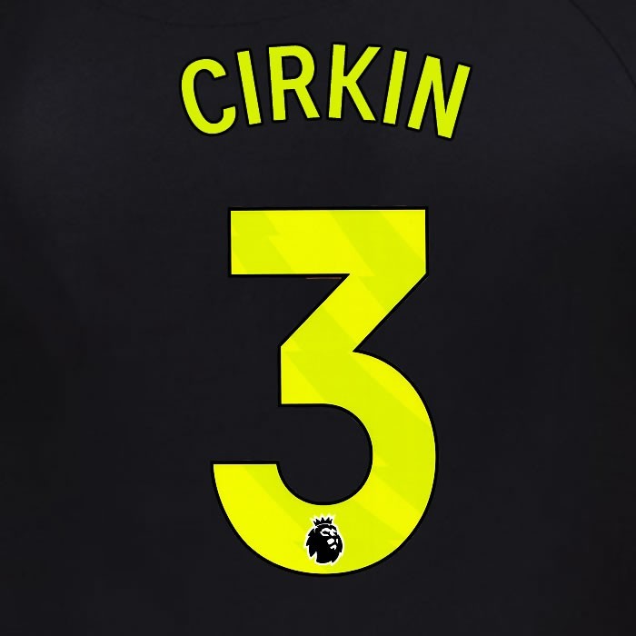 2025 2026 OFFICIAL SUNDERLAND CIRKIN 3 YELLOW 3RD PLAYER SIZE NAME SET
