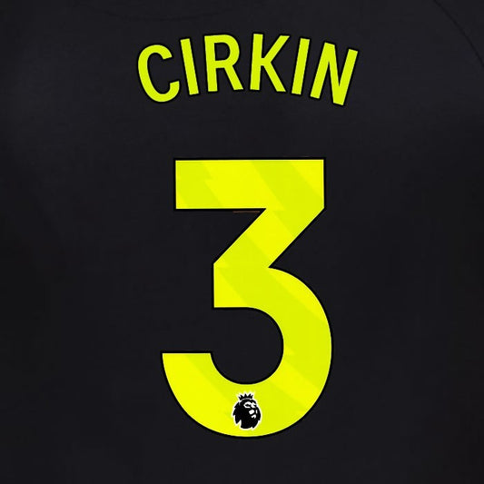 2025 2026 OFFICIAL SUNDERLAND CIRKIN 3 YELLOW 3RD PLAYER SIZE NAME SET
