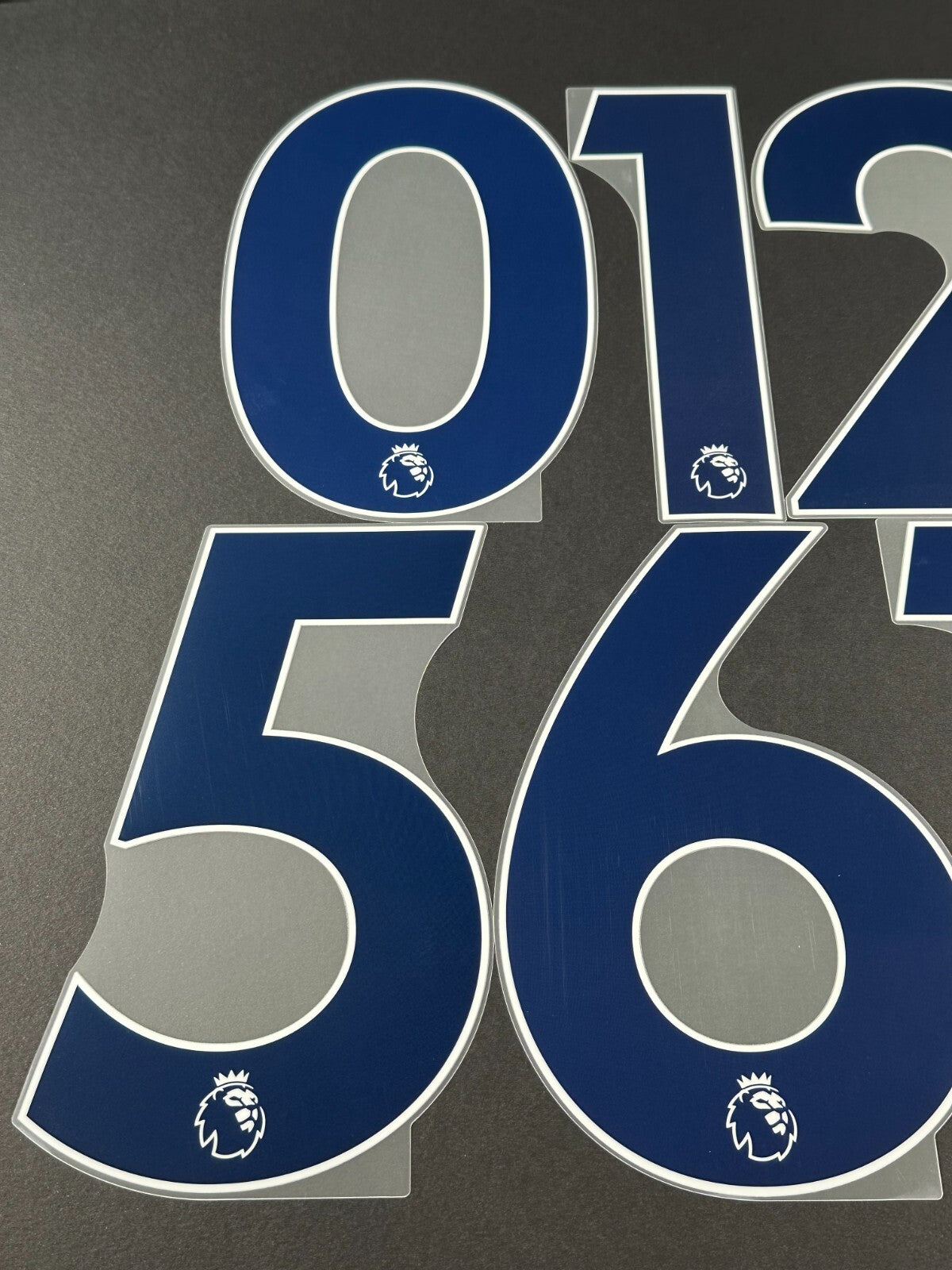 2019 - 2023 OFFICIAL AVERY DENNISON PREMIER LEAGUE BLUE PLAYER SIZE NUMBERS