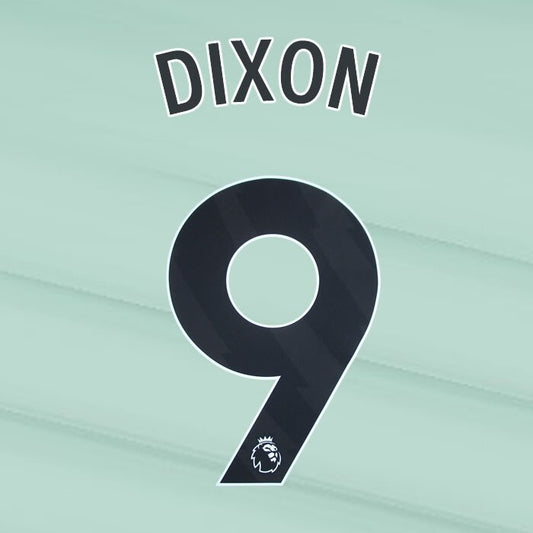 2023 2024 OFFICIAL CHELSEA DIXON 9 BLACK 3RD PLAYER SIZE NAMESET