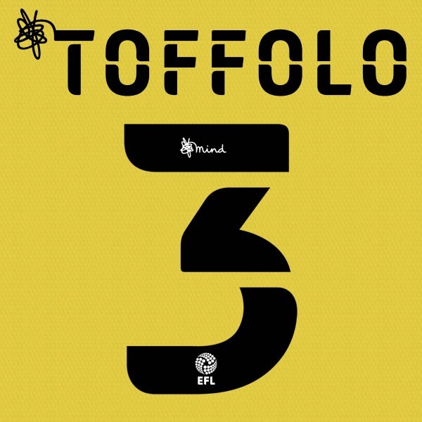 HUDDERSFIELD 2020 2021 OFFICIAL TOFFOLO 3 3RD PLAYER SIZE NAME SET