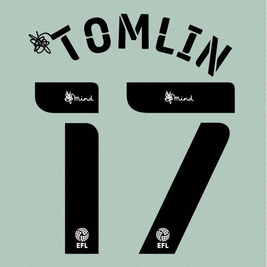 CARDIFF 2020 2021 OFFICIAL TOMLIN 17 AWAY PLAYER SIZE NAME SET