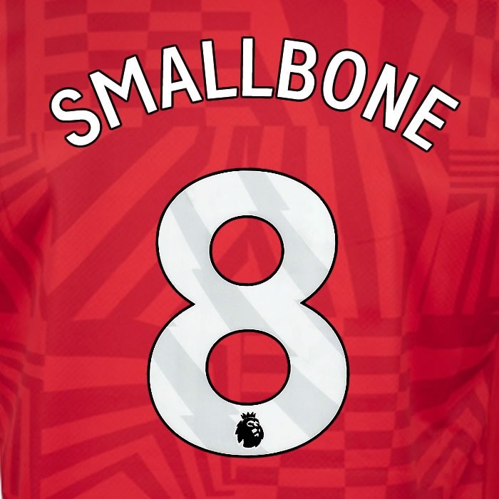 2024 2025 OFFICIAL SOUTHAMPTON SMALLBONE 8 WHITE HOME PLAYER SIZE NAME SET
