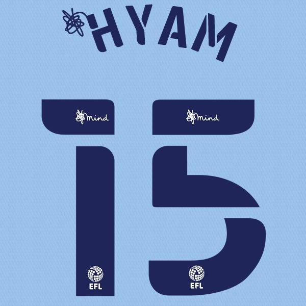 COVENTRY 2020 2021 OFFICIAL HYAM 15 HOME PLAYER SIZE NAME SET