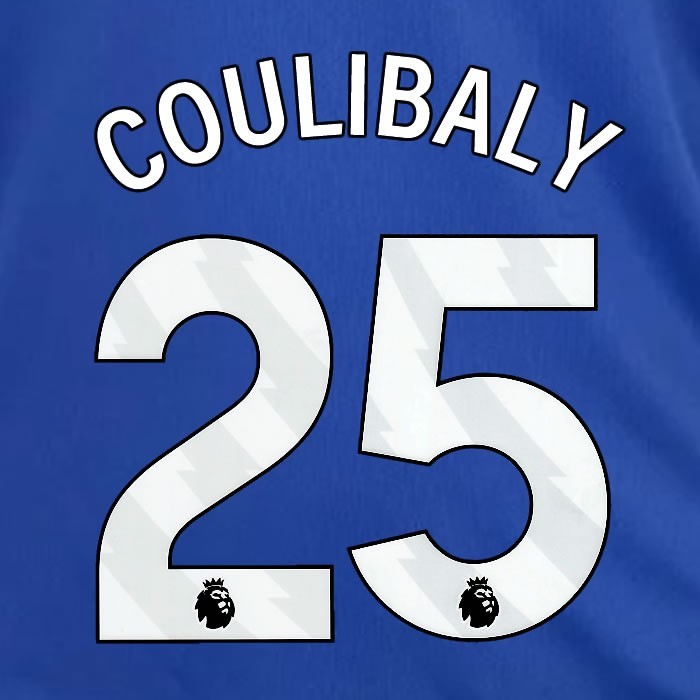 2024 2025 OFFICIAL LEICESTER CITY COULIBALY 25 WHITE HOME PLAYER SIZE NAME SET