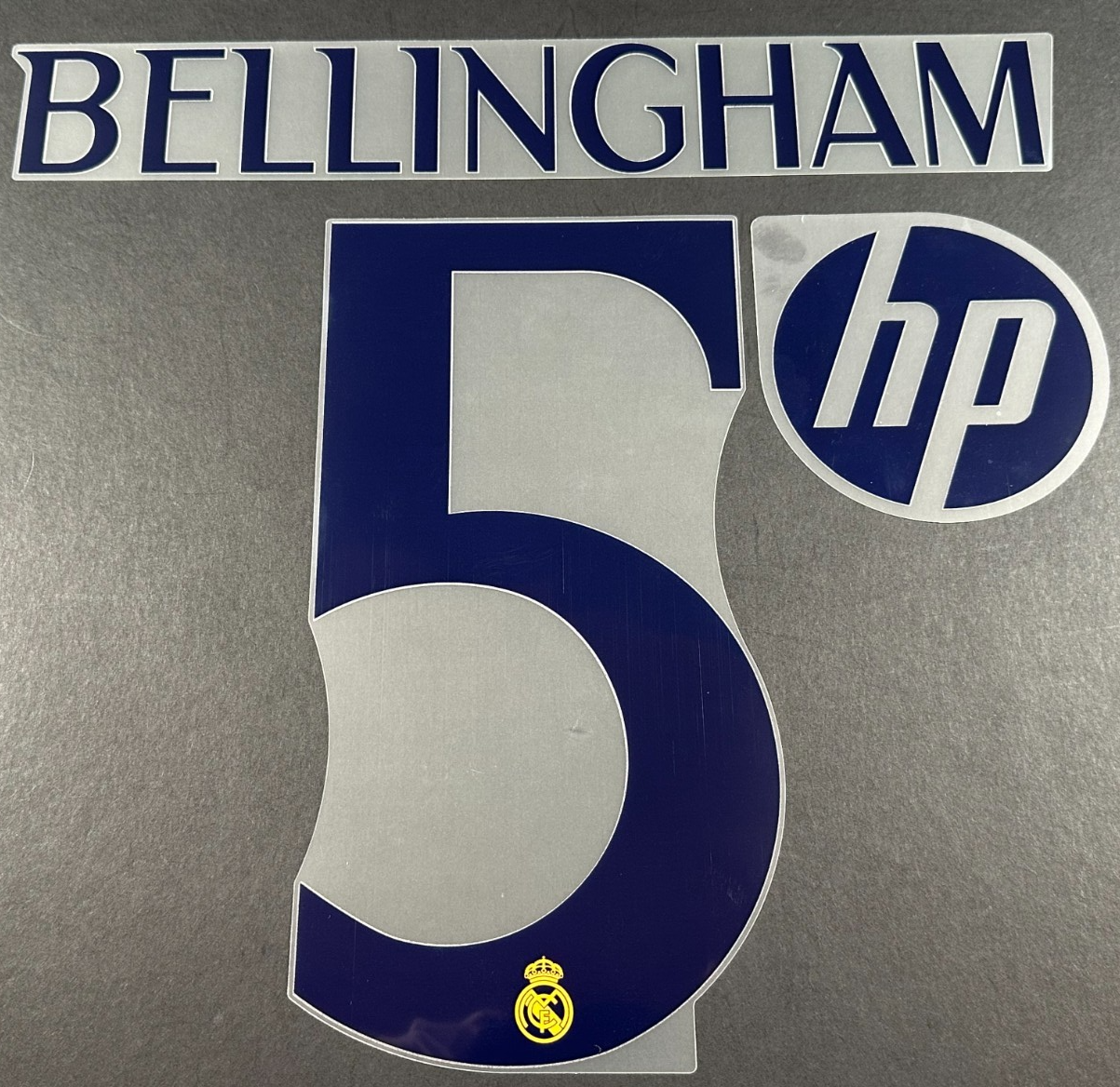 2023 2024 REAL MADRID BELLINGHAM 5 + HP PATCH HOME PLAYER SIZE NAMESET