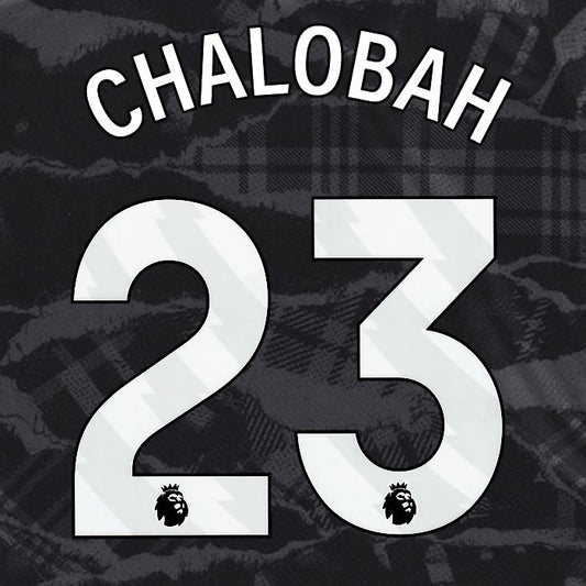 2024 2025 OFFICIAL CHELSEA CHALOBAH 23 WHITE 3RDPLAYER SIZE NAMESET