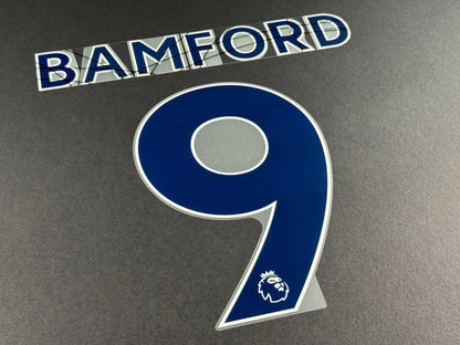 LEEDS UNITED 2022 2023 BAMFORD 9 OFFICIAL AVERY BLUE PLAYER SIZE NAME SET