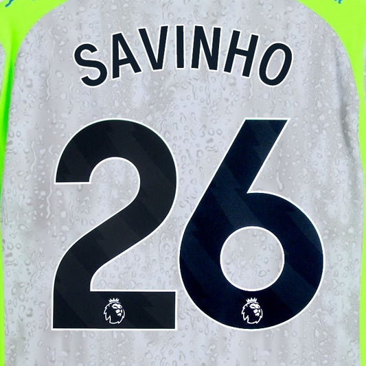 2025 2026 MANCHESTER CITY KUN AGUERO 10 BLACK 3RD PLAYER SIZE NAME SET