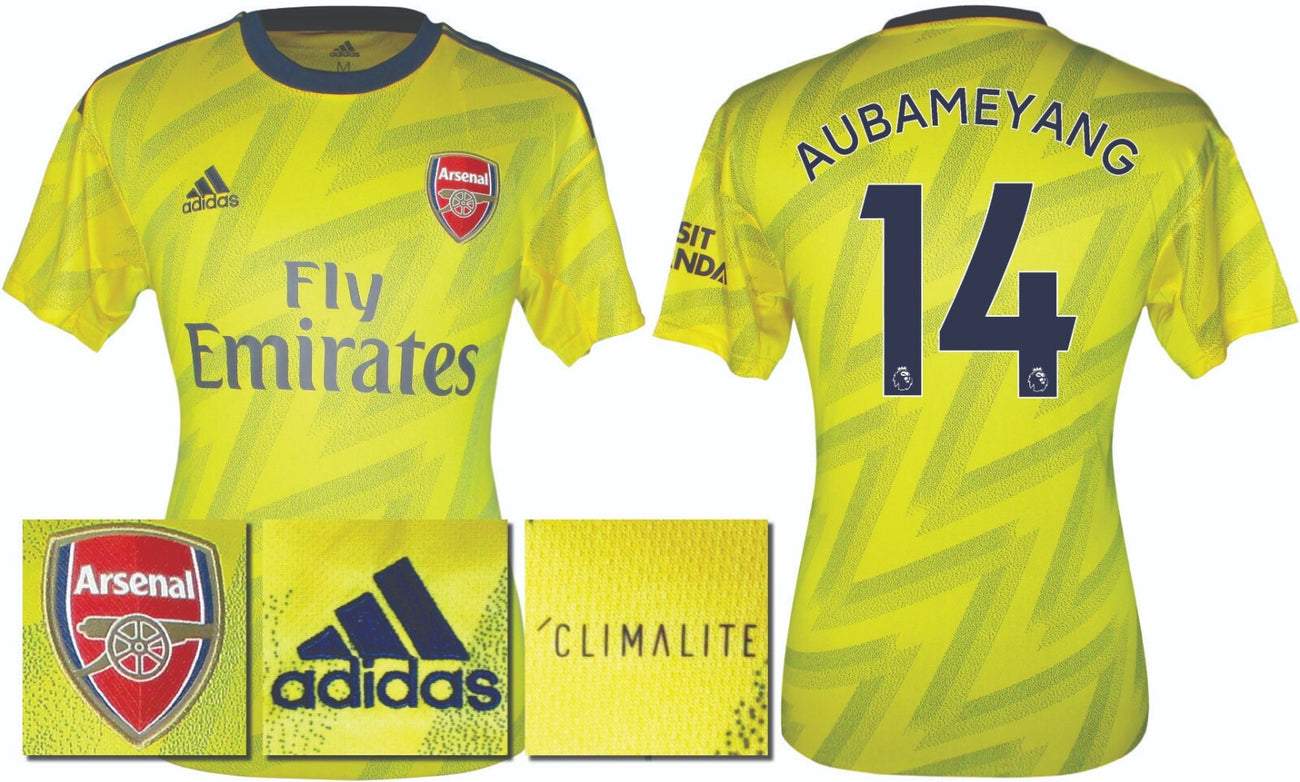 BRAND NEW ADIDAS 2019 2020 ARSENAL AWAY SHIRT AUBAMEYANG 14 KIDS