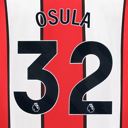 2023 2024 SHEFFIELD UNITED OFFICIAL OSULA 32 BLACK HOME PLAYER SIZE NAMESET