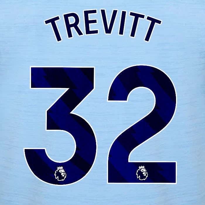 2023 2024 BRENTFORD TREVITT 32 OFFICIAL BLUE AWAY PLAYER SIZE NAMESET