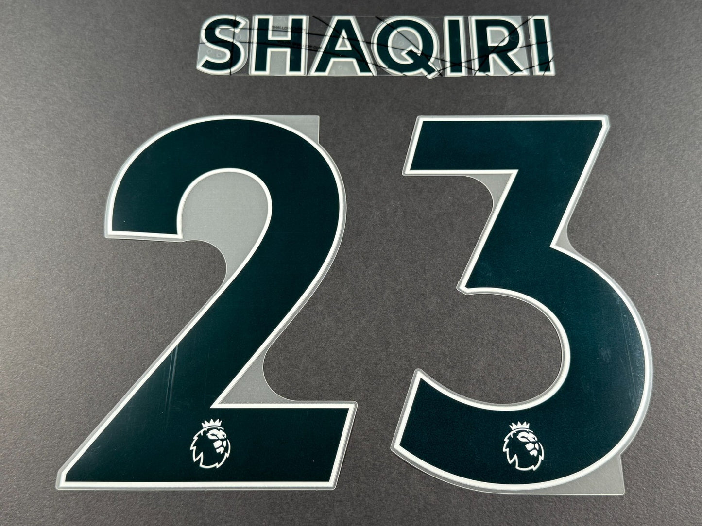 LIVERPOOL 2021 2022 SHAQIRI 23 OFFICIAL AVERY BLACK PLAYER SIZE NAME SET