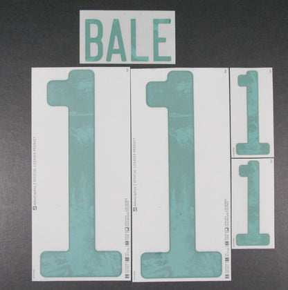 WALES 2020 2021 OFFICIAL SPORTING ID BALE 11 AWAY GREEN PLAYER SIZE NAMESET