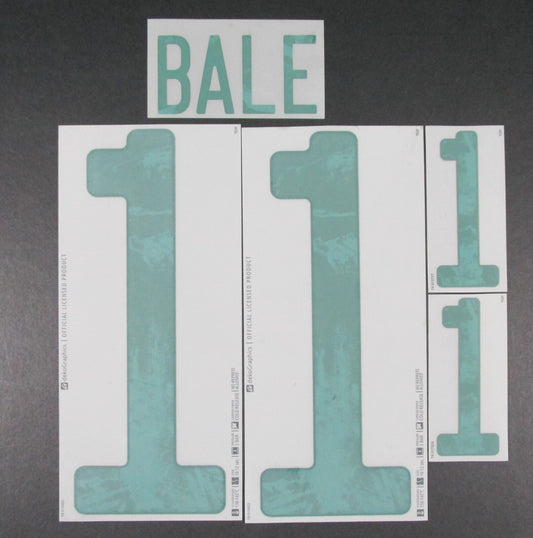WALES 2020 2021 OFFICIAL SPORTING ID BALE 11 AWAY GREEN PLAYER SIZE NAMESET