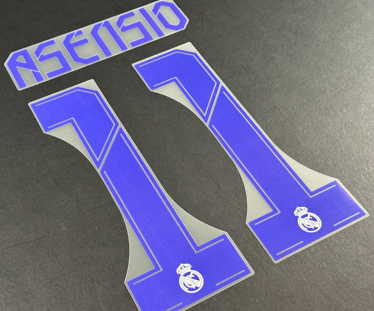 2021 2022 AVERY DENNISON REAL MADRID ASENSIO 11 HOME PLAYER SIZE NAMESET