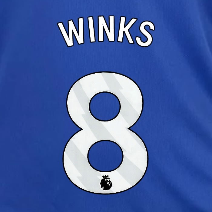 2024 2025 OFFICIAL LEICESTER CITY WINKS 8 WHITE HOME PLAYER SIZE NAME SET