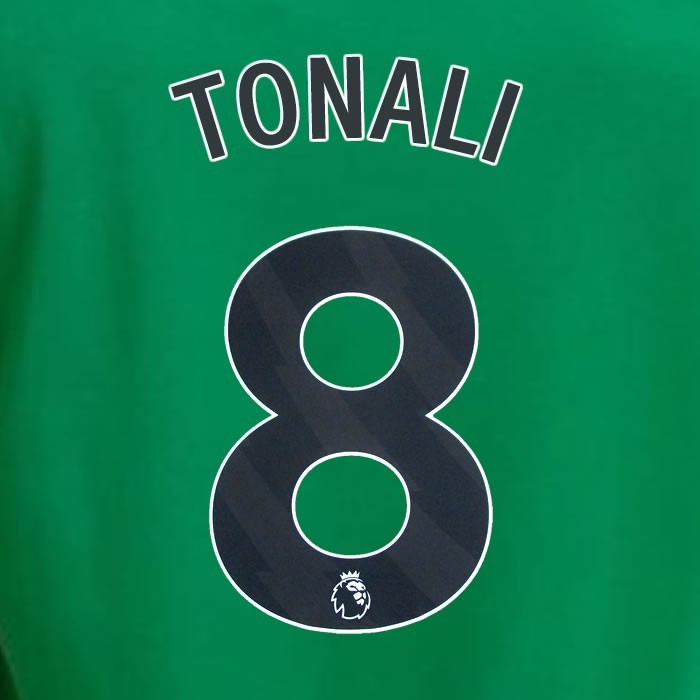 2023 2024 NEWCASTLE TONALI 8 OFFICIAL BLACK AWAY PLAYER SIZE NAME SET