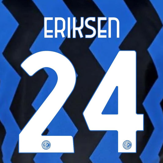 2020 2021 INTER MILAN OFFICIAL HOME ERIKSEN 24 PLAYER SIZE NAMESET