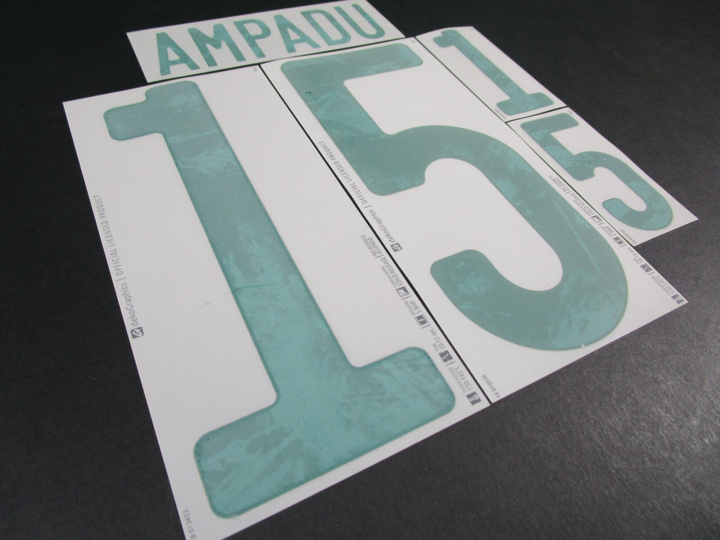 WALES 2020 2021 OFFICIAL DekoGraphics AMPADU 15 AWAY GREEN PLAYER SIZE NAMESET