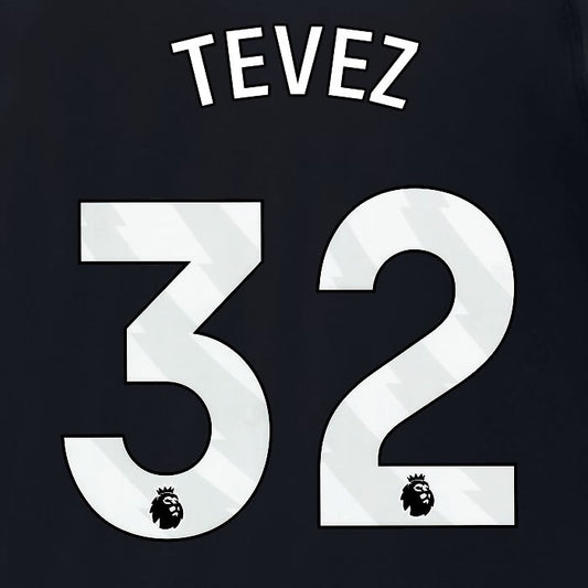 2024 2025 MANCHESTER CITY TEVEZ 32 WHITE AWAY PLAYER SIZE NAME SET