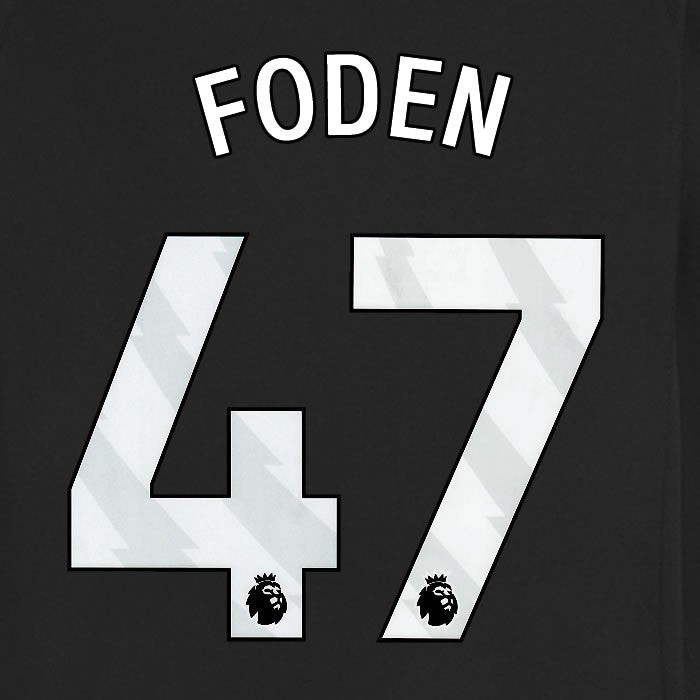 2025 2026 MANCHESTER CITY FODEN 47 WHITE AWAY PLAYER SIZE NAME SET