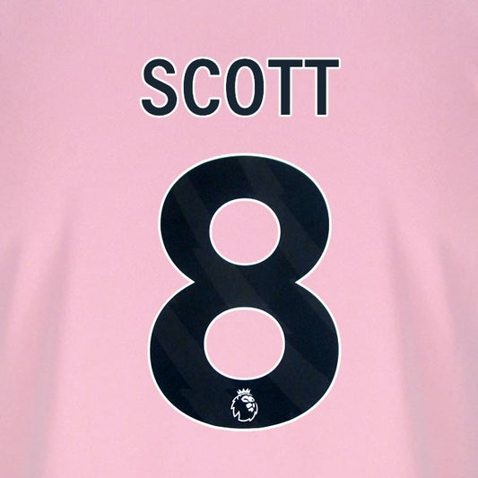 2025 2026 BOURNEMOUTH SCOTT 8 BLACK 3RD PLAYER SIZE NAME SET