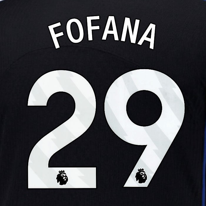 2025 2026 OFFICIAL CHELSEA FOFANA 29 WHITE 3RD PLAYER SIZE NAMESET