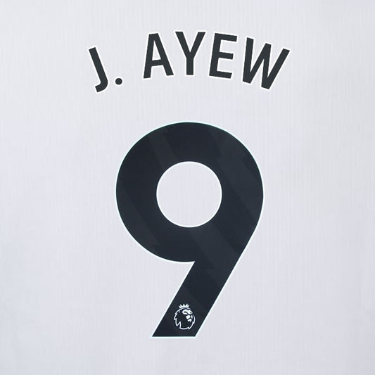 2023 2024 OFFICIAL CRYSTAL PALACE J. AYEW 9 BLACK AWAY PLAYER SIZE NAMESET