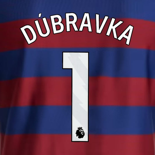 2024 2025 NEWCASTLE DUBRAVKA 1 OFFICIAL WHITE AWAY PLAYER SIZE NAME SET