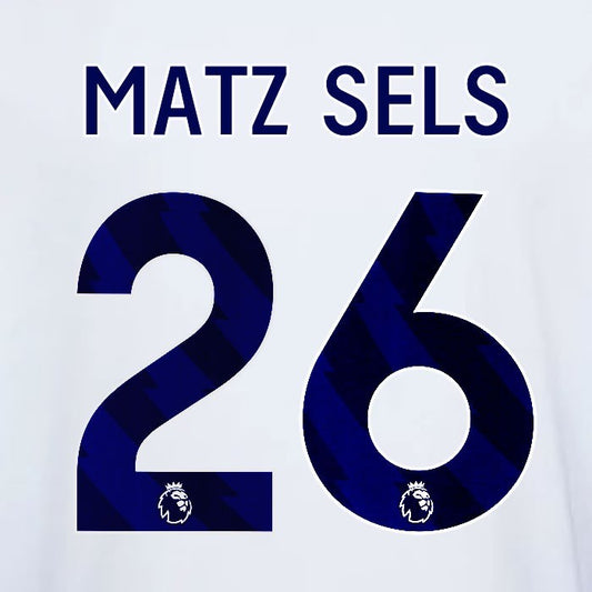 2023 2024 OFFICIAL NOTTINGHAM MATZ SELS 26 BLUE AWAY PLAYER SIZE NAMESET