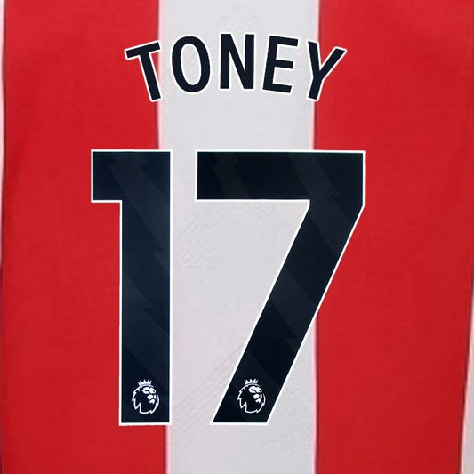 2023 2024 BRENTFORD TONEY 17 OFFICIAL BLACK HOME PLAYER SIZE NAMESET