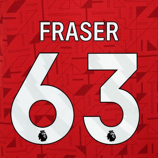 2023 2024 WOLVES AWAY FRASER 63 OFFICIAL WHITE PLAYER SIZE NAMESET