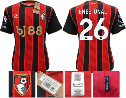 BNWT 2025 2026 UMBRO AFC BOURNEMOUTH HOME SHIRT ENES UNAL 26