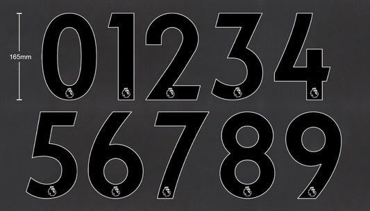 2019 - 2023 OFFICIAL AVERY DENNISON PREMIER LEAGUE BLACK JUNIOR SIZE NUMBERS