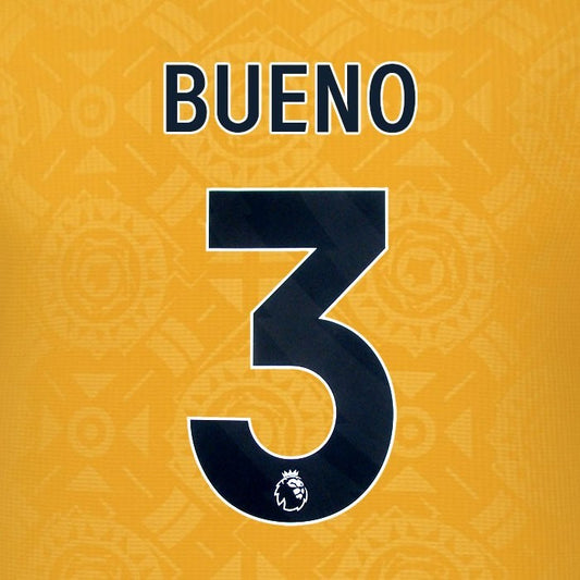 2025 2026 WOLVES HOME BLACK BUENO 3 OFFICIAL PLAYER SIZE NAMESET