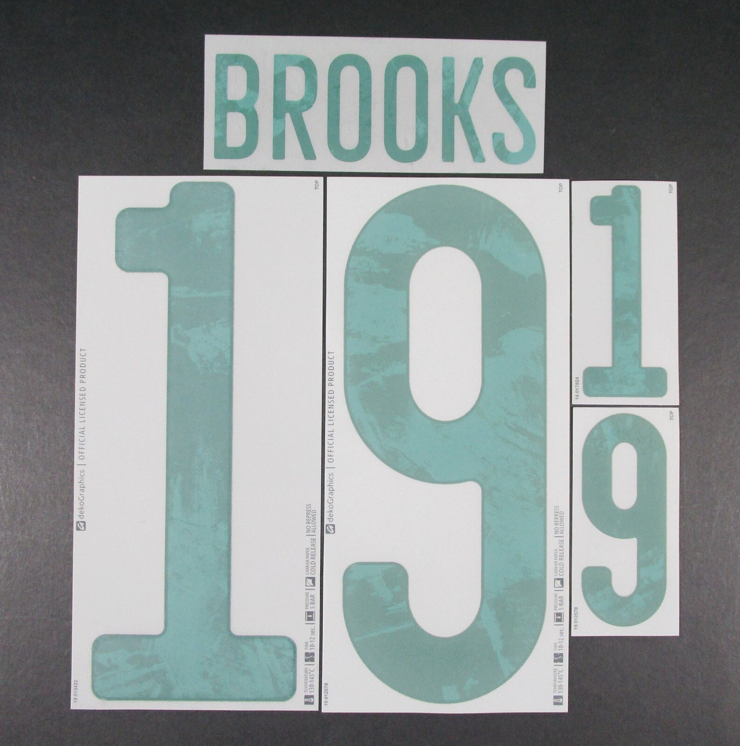 WALES 2020 2021 OFFICIAL DekoGraphics BROOKS 19 AWAY GREEN PLAYER SIZE NAMESET