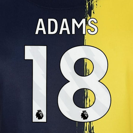 2023 2024 BOURNEMOUTH ADAMS 18 WHITE 3rd PLAYER SIZE NAME SET