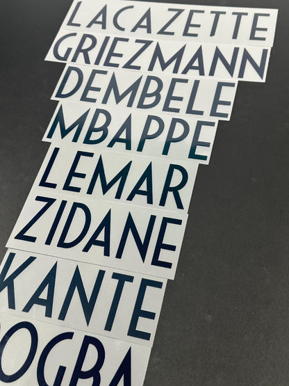 2018 2019 OFFICIAL SPORTING ID FRANCE AWAY OBSIDIAN PLAYER SIZE NAME BLOCKS