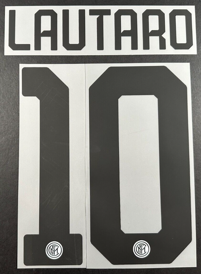 INTER MILAN 2019 2020 LAUTARO 10 OFFICIAL AWAY BLACK PLAYER SIZE NAMESET