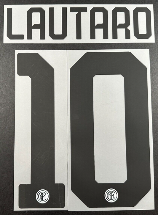 INTER MILAN 2019 2020 LAUTARO 10 OFFICIAL AWAY BLACK PLAYER SIZE NAMESET