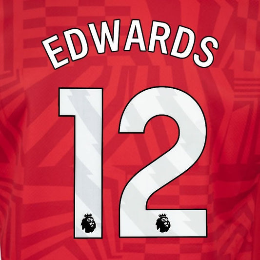 2024 2025 OFFICIAL SOUTHAMPTON EDWARDS 12 WHITE HOME PLAYER SIZE NAME SET
