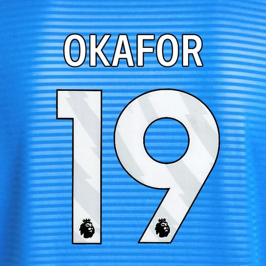 2025 2026 OFFICIAL LEEDS UNITED OKAFOR 19 WHITE AWAY PLAYER SIZE NAMESET