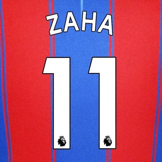 2019 2020 OFFICIAL CRYSTAL PALACE  ZAHA 11  WHITE HOME PLAYER SIZE NAMESET