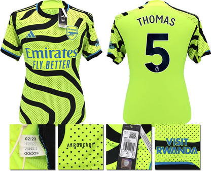 BNWT 2023 2024 ARSENAL F.C. ADIDAS AWAY SHIRT THOMAS 5