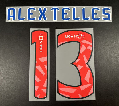 FC PORTO 2019 2021 OFFICIAL ALEX TELLES 13 HOME PLAYER SIZE NAMESET