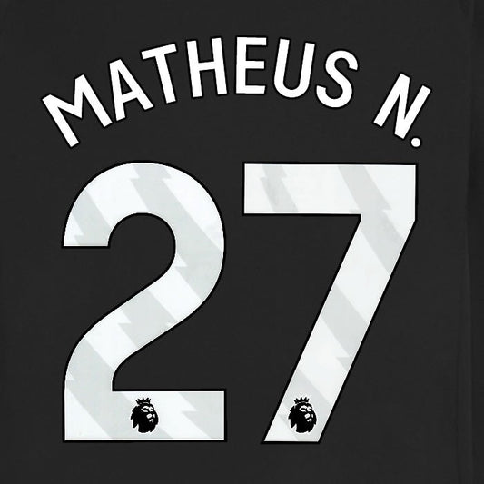 2025 2026 MANCHESTER CITY MATHUES N 27 WHITE AWAY PLAYER SIZE NAME SET
