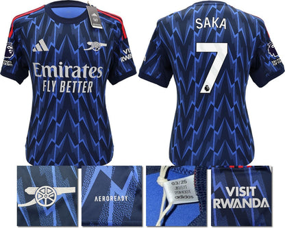 BNWT 2025/2026 ARSENAL F.C. ADIDAS AWAY SHIRT SAKA 7 + PATCHES