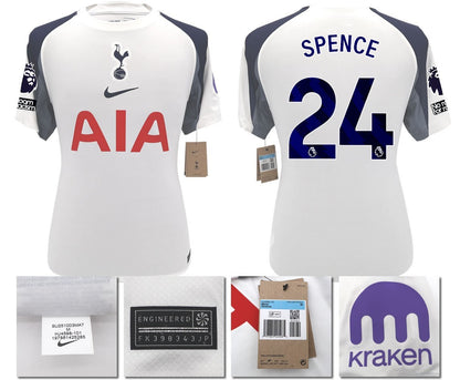 BNWT 2025 2026 TOTTENHAM NIKE HOME SPENCE 24 FOOTBALL SHIRT MEN'S